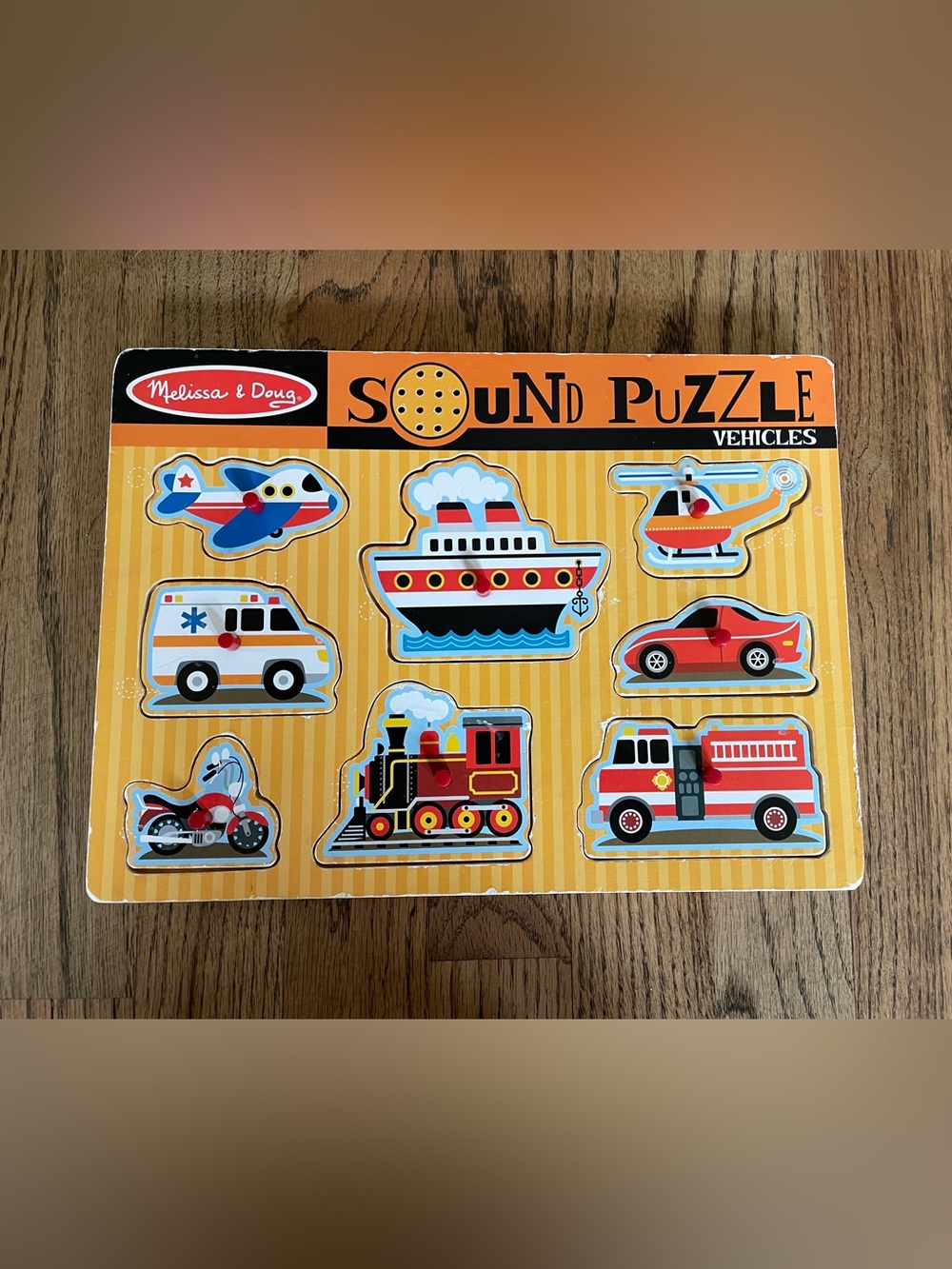 Melissa & Doug Vehicles Sound Puzzle 8 Pieces